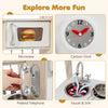 Vintage play kitchen set featuring a sink, faucet, simulated water dispenser, and telephone for imaginative cooking fun.