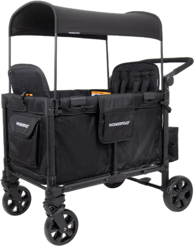 WonderFold W4 Elite Pro Stroller Wagon Push/Pull 4-Passenger Quad Stroller New