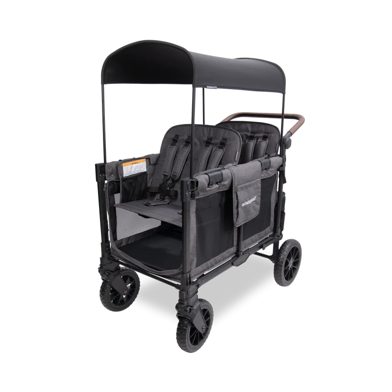 WonderFold W4 Luxe Pro Stroller Wagon Push/Pull 4-Passenger Quad Stroller New