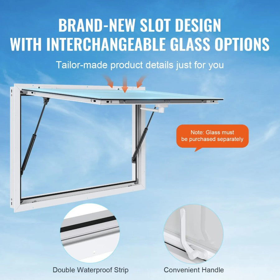 Vevor Concession Window 48" x 36" with Awning for Food Truck or Trailer New