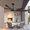 Vevor Ceiling Fan 72" 3 Wood Blades No Light 6-Speed Reversible Remote Control New