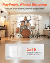 Vevor 5-Panel Drum Shield 2' x 5' Acrylic Panels with Zinc Alloy Hinges New