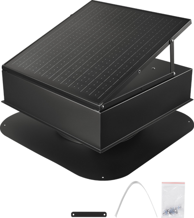 Vevor Solar Roof Attic Exhaust Fan 30W with Thermostat and Brushless DC Motor New