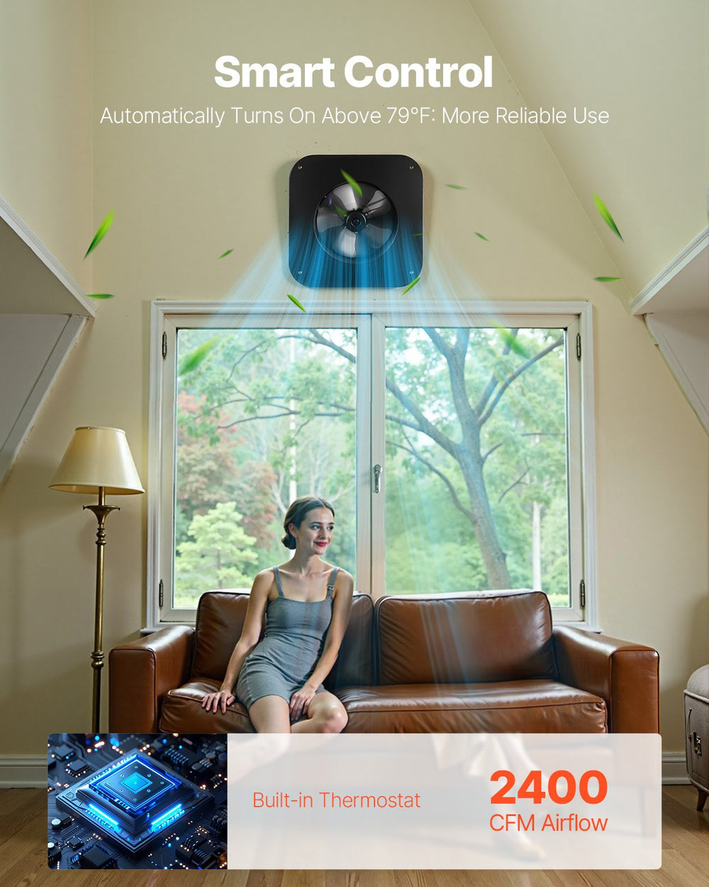 Vevor Solar Roof Attic Exhaust Fan 30W with Thermostat and Brushless DC Motor New