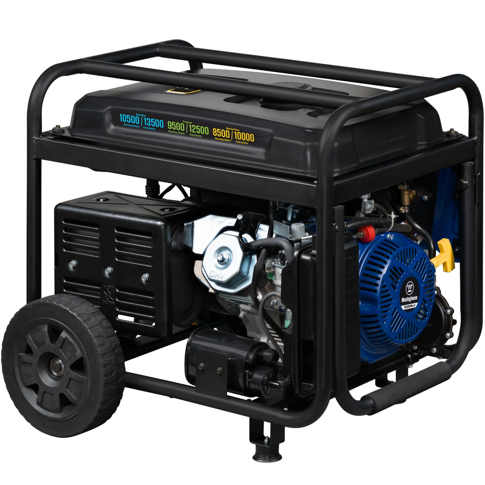 Westinghouse WGen10500TFc Tri-Fuel Generator 10500W/13500W 50 Amp Remote Start with CO Sensor New