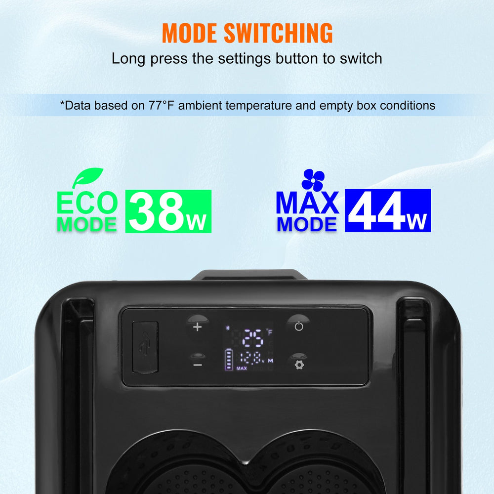Vevor Car Refrigerator Freezer 15.9 Qt Portable Single Zone Rapid Cooling with Bluetooth Control New
