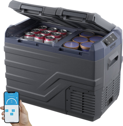 Vevor Car Refrigerator and Freezer 33.8 Qt Portable Dual Zone -4°F to 68°F Adjustable Temperature New