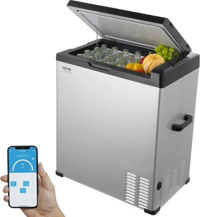 Vevor Car Refrigerator Freezer 74 Qt Portable Single Zone Rapid Cooling with Bluetooth Control New