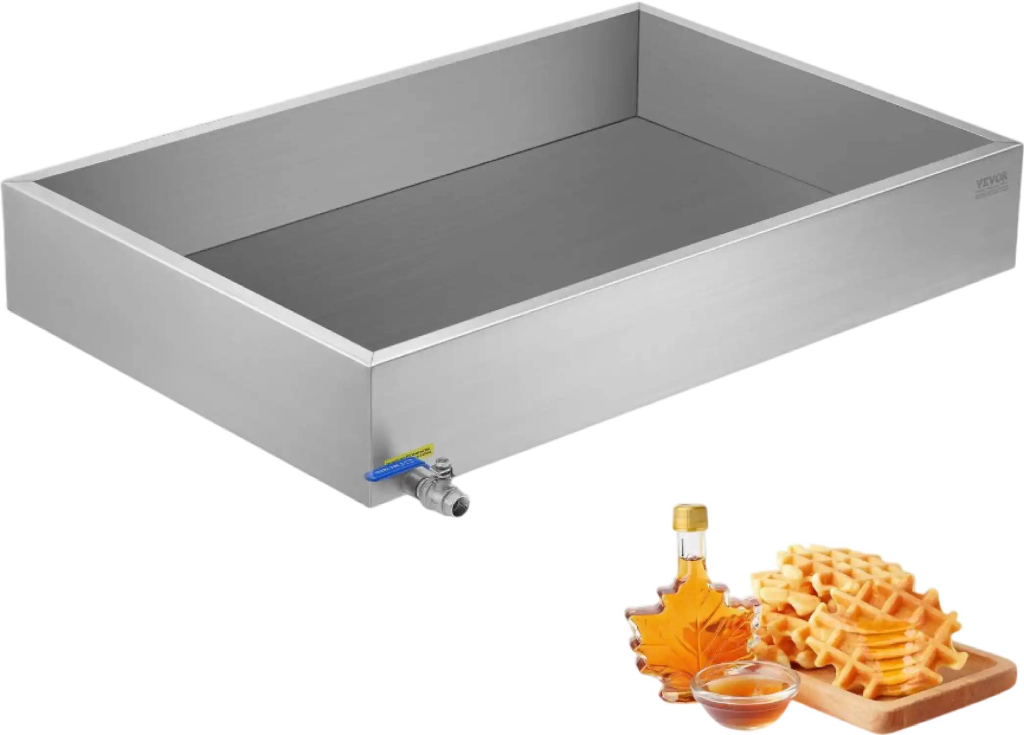 Vevor Maple Syrup Evaporator Pan 22.4 Gal Stainless Steel with Valve Full-Welded New