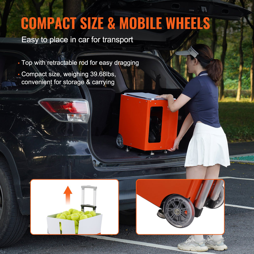 Vevor Tennis Ball Machine Portable Launcher 110 km/h Speed 100-Ball Capacity Bluetooth Control New