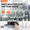 Vevor Liquid Filling Machine 5-650mL Bottle Filler Capacity Dual Nozzle Peristaltic Pump New