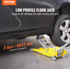 Vevor Low Profile Floor Jack 3 Ton Heavy Duty Aluminum 3.7"–18.3" Lift Range Dual Piston New