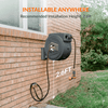 Giraffe Tools Premium Instant Glide Retractable Garden Hose Reel 5/8in 90ft Metal Bracket Dark Grey New