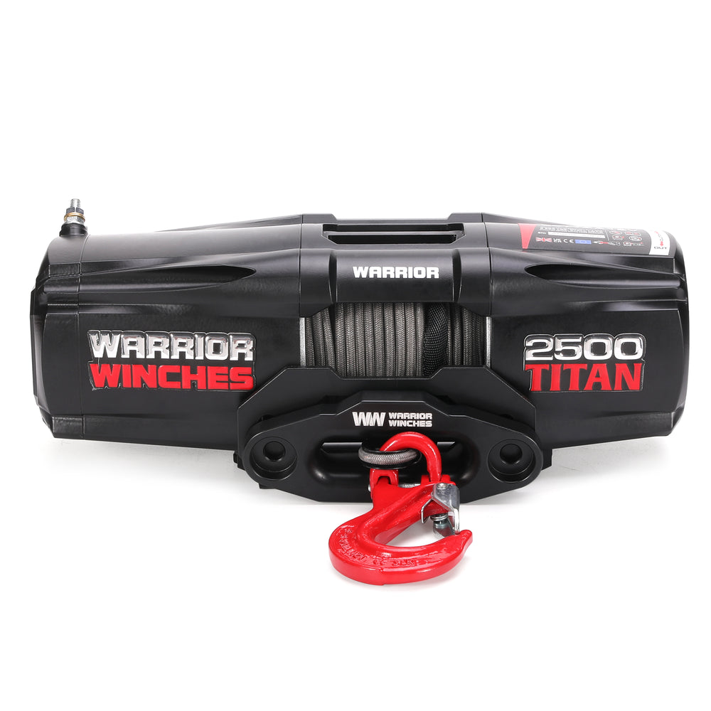 Warrior Winches Titan Electric Winch 2,500 Lb 12-Volt Synthetic Rope New