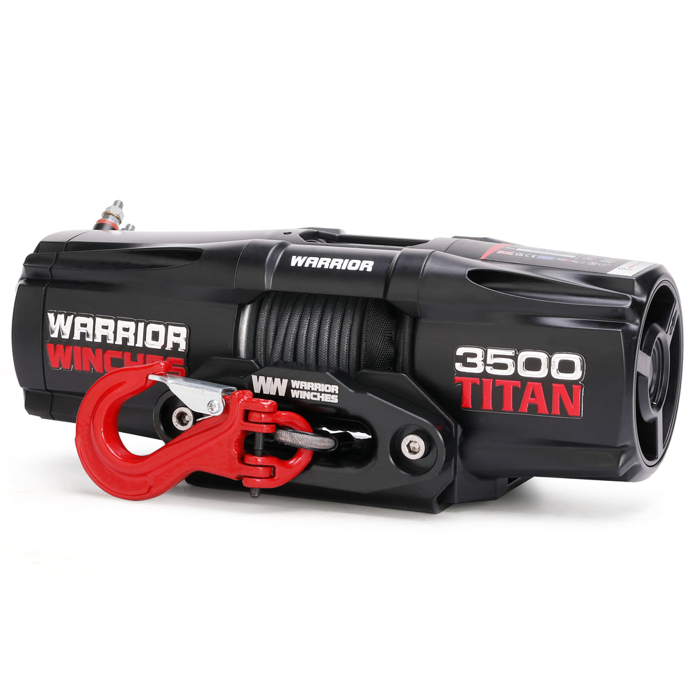 Warrior Winches Titan Electric Winch 3,500 Lb 12-Volt Synthetic Rope New