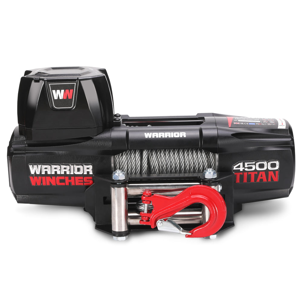 Warrior Winches Titan Electric Winch 4,500 Lb 12-Volt Steel Rope New