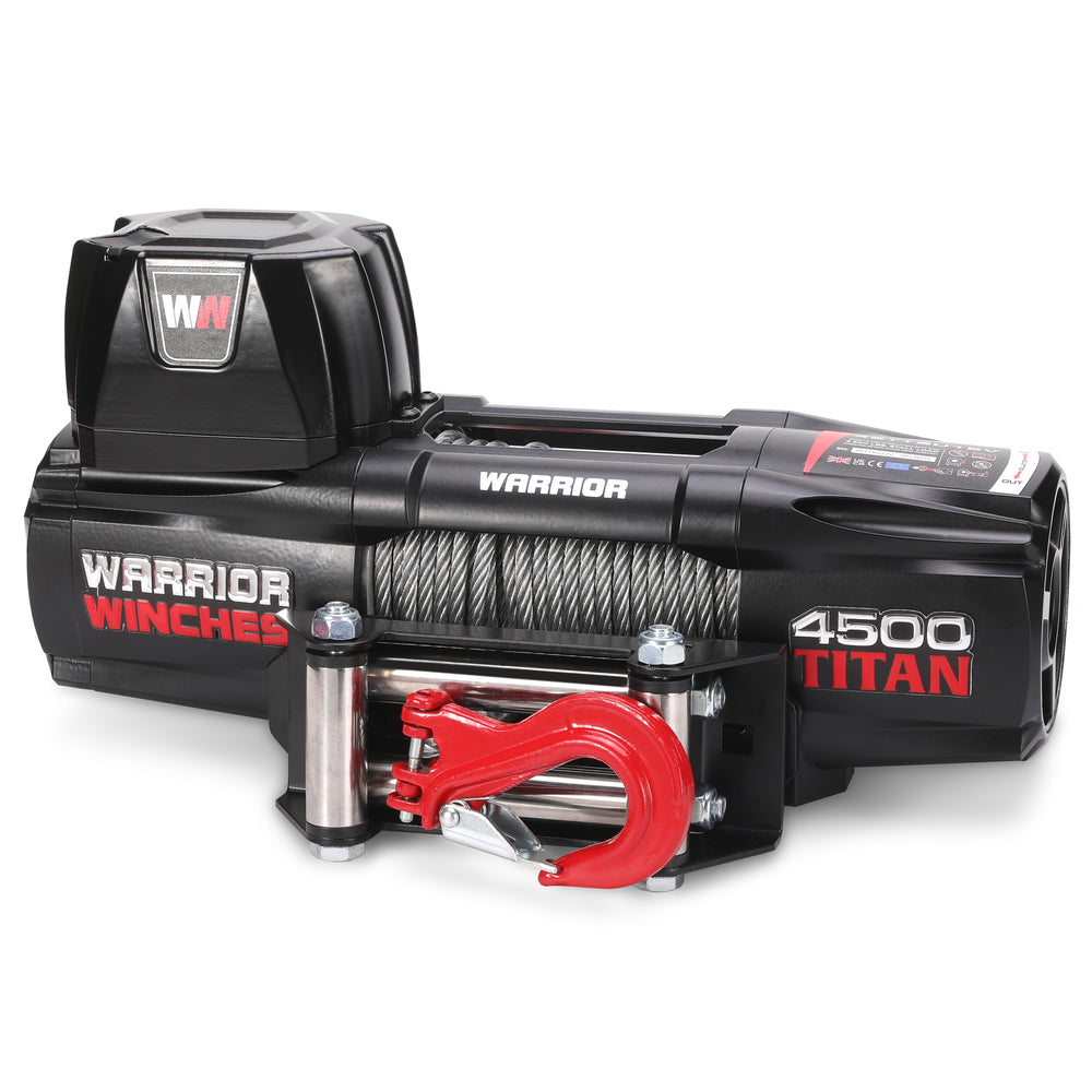Warrior Winches Titan Electric Winch 4,500 Lb 12-Volt Steel Rope New