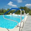 Vevor Pool Rail 49.4" x 34" Rustproof Handrail 375 Lbs Capacity with Blue Nylon Grip Cover New