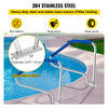 Vevor Pool Rail 49.4" x 34" Rustproof Handrail 375 Lbs Capacity with Blue Nylon Grip Cover New