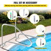 Vevor Pool Rail 49.4" x 34" Rustproof Handrail 375 Lbs Capacity with Blue Nylon Grip Cover New