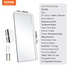 Vevor Full Length Mirror 71" x 31" Rectangular Floor Mirror Leaning Wall-Mounted Aluminum Alloy Frame New