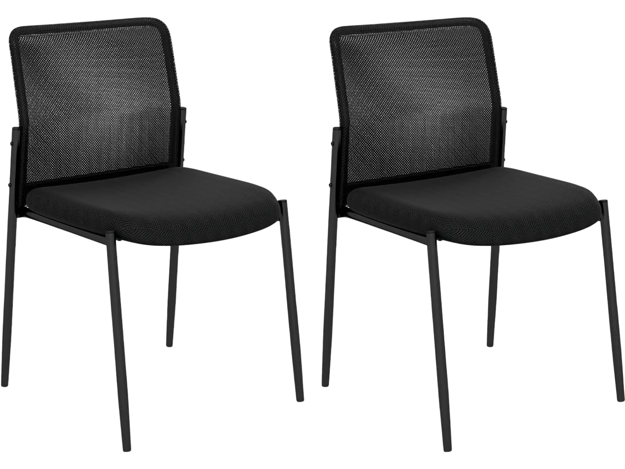 Costway Set of 2 Waiting Room Office Chairs Ergonomic Mesh Back Padded Seat 63892571 New