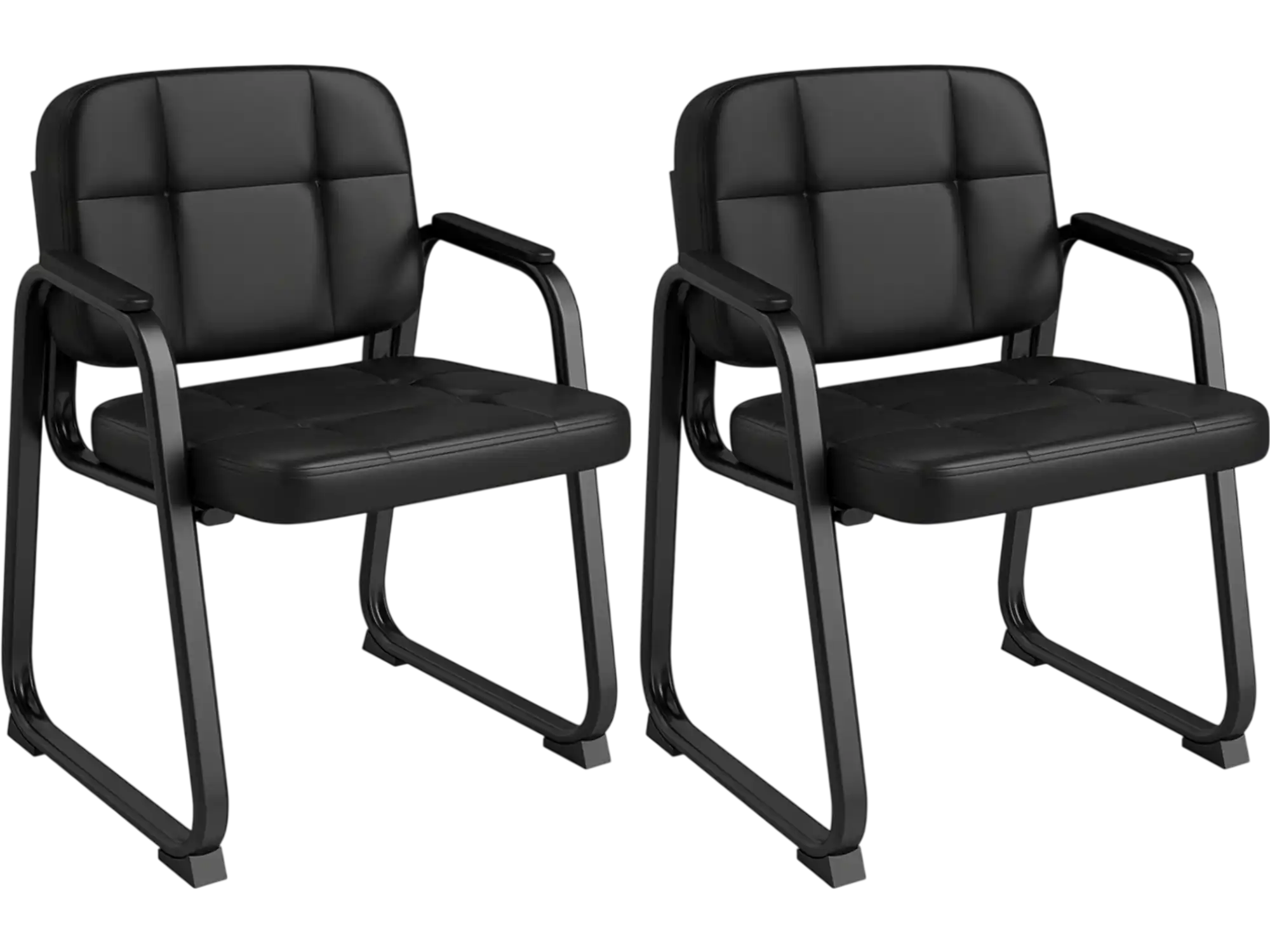 Costway Leather Waiting Room Guest Reception Chairs Set 58303132 New