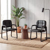 Waiting Room Guest Chairs Set of 2 Leather Office Reception Chairs-Set of 2 - Gallery View 1 of 10