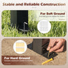 Ground stakes for soft ground and expansion screws for hard ground, ensuring stable installation of the patio gazebo.