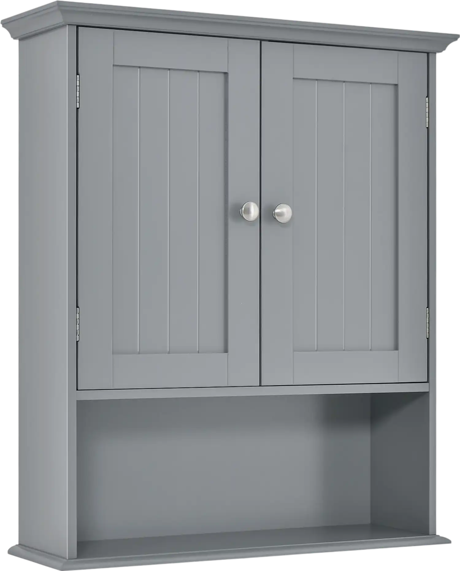 Costway Wall Mount Bathroom Storage Cabinet Organizer with Doors and Shelves 70692143 New