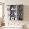 Wall Mounted Bathroom Medicine Cabinet with Mirror and Shelves-Gray - Gallery View 1 of 9