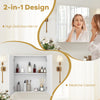 Double door bathroom wall cabinet with mirror, adjustable shelf, and soft close hinges for stylish storage and.