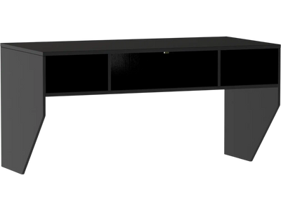 Costway Wall-Mounted Floating Computer Desk w/ 3 Storage Compartments 91318135 New