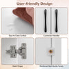 User-friendly design of the wall-mounted floating desk hutch features easy-to-clean surface and convenient handles.