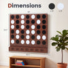 Wall-mounted Jumbo 4-in-a-Row game in walnut finish with 42 acrylic discs, perfect for game rooms and family fun.