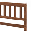 Wood bed frame headboard in a rich finish, designed for twin/full/queen sizes with sturdy slat support and elegant.