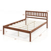 Wood bed frame with headboard and slat support, full size, 12" under-bed storage, sturdy and noise-free design.