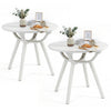 Weather-Resistant Circular Small End Table for Poolside and Balcony-set of 2 - Gallery View 1 of 10