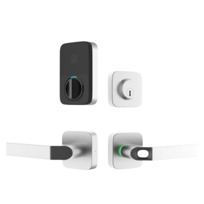 U-Tec COMBO Bluetooth Enabled Fingerprint and Key Fob Two-Point Smart Lock in Satin Nickel New
