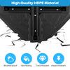 Weighted offset umbrella base made of HDPE material, featuring weather-proof and crack-resistant properties for.