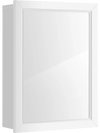 Wall mounted adjustable medicine storage mirror cabinet in gray finish, featuring a durable design and two-tier storage.