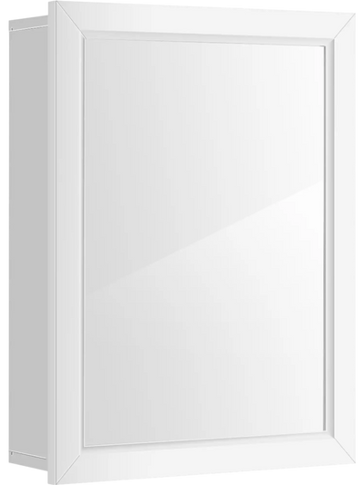 Costway Mirrored Bathroom Medicine Cabinet Single Door Adjustable Shelf 63157294 New