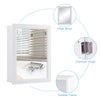 Wall mounted adjustable medicine storage mirror cabinet with gray finish, premium hinge, and durable frame for bathroom.