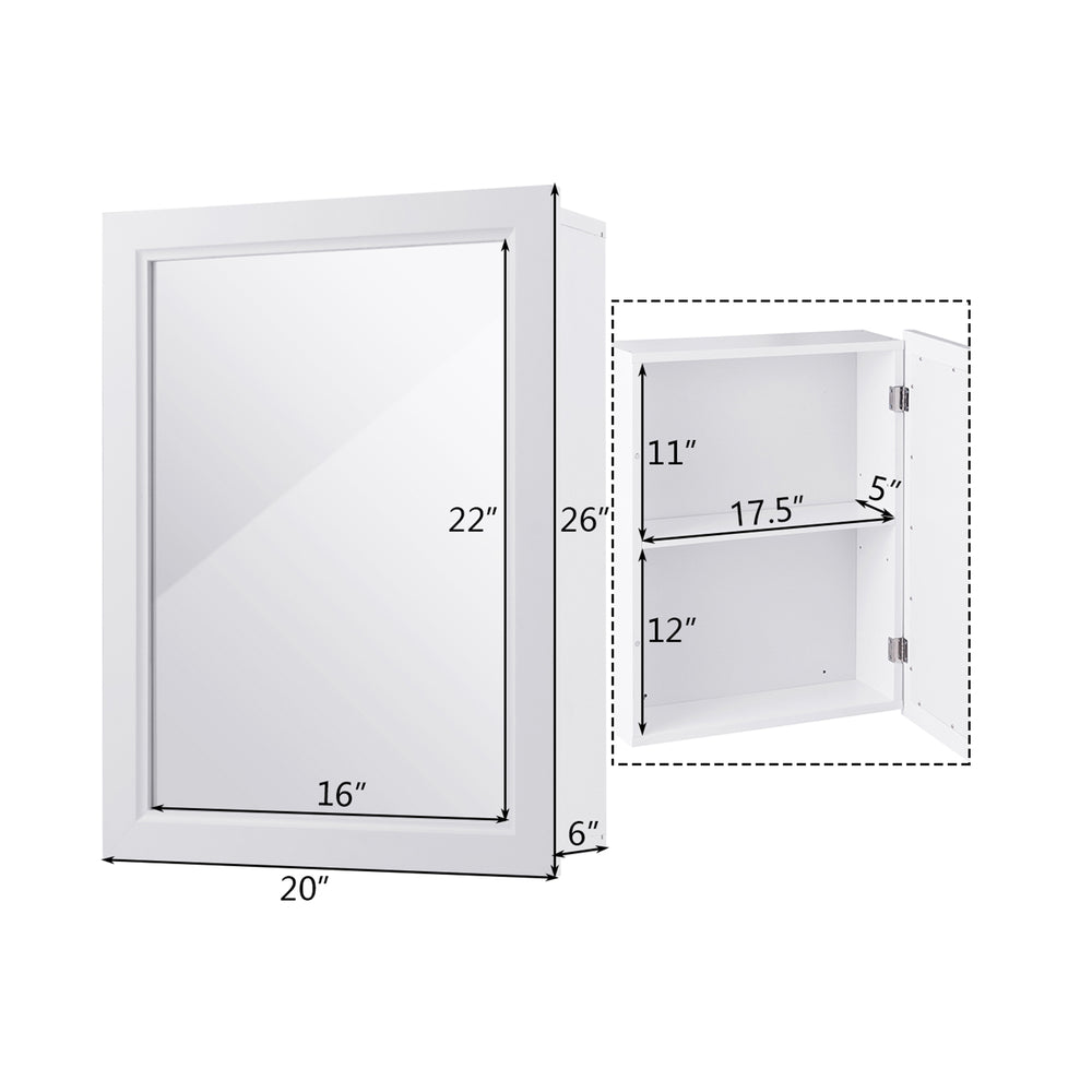 Wall mounted adjustable medicine storage mirror cabinet in gray, featuring a 2-tier design for efficient space-saving.