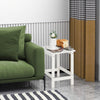 14 Inch Square Weather-Resistant Adirondack Side Table-White - Gallery View 1 of 9