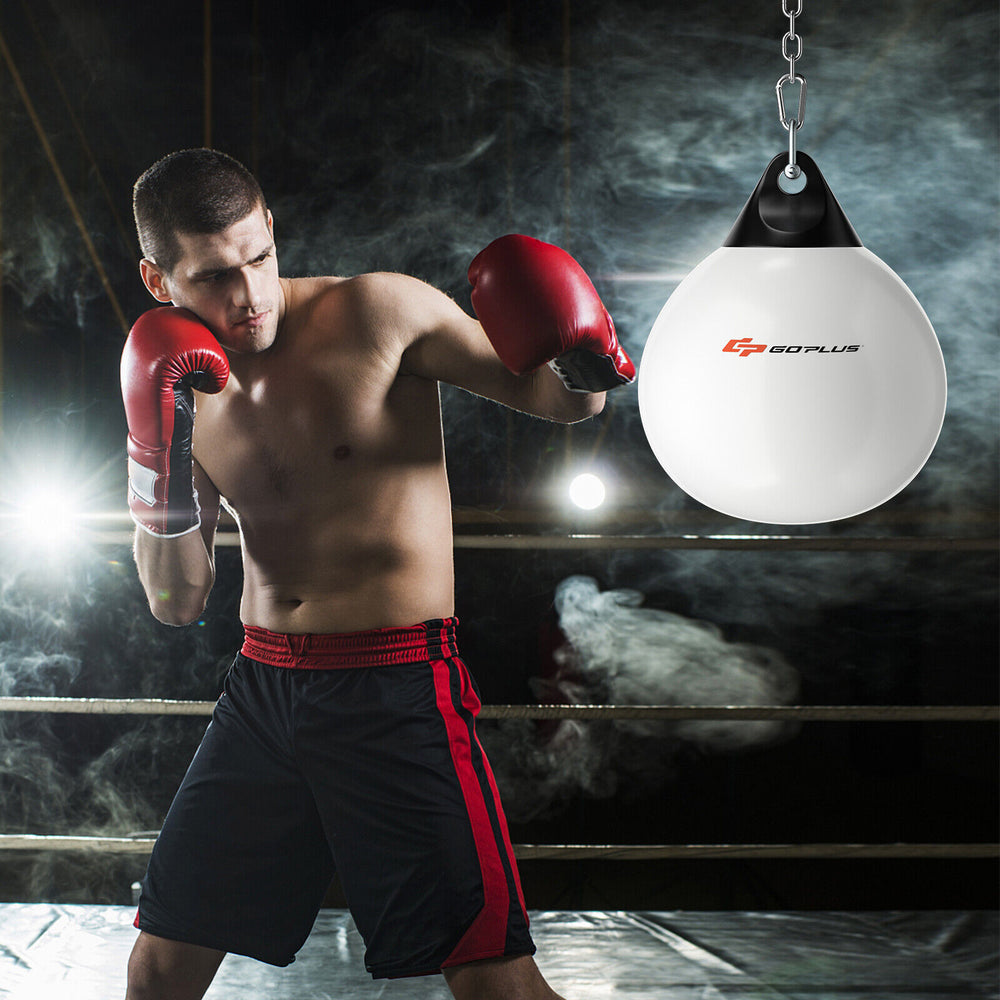18 Inch 110 Pound Heavy Punching Water Aqua Bag with Adjustable Metal Chain-White - Gallery View 1 of 8
