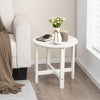 18 Inch Round Weather-Resistant Adirondack Side Table-White - Gallery View 1 of 10