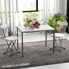 2 Pieces Outdoor Folding Chair Set with Sturdy Frame and Ergonomic Backrest-White - Gallery View 1 of 7