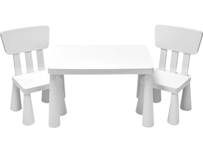 Costway 3-Pc Multifunction Kids Play Table & Chair Set 85423196 New