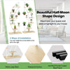 6-tier white metal plant stand with curved design, providing space for potted plants and hanging ornaments.